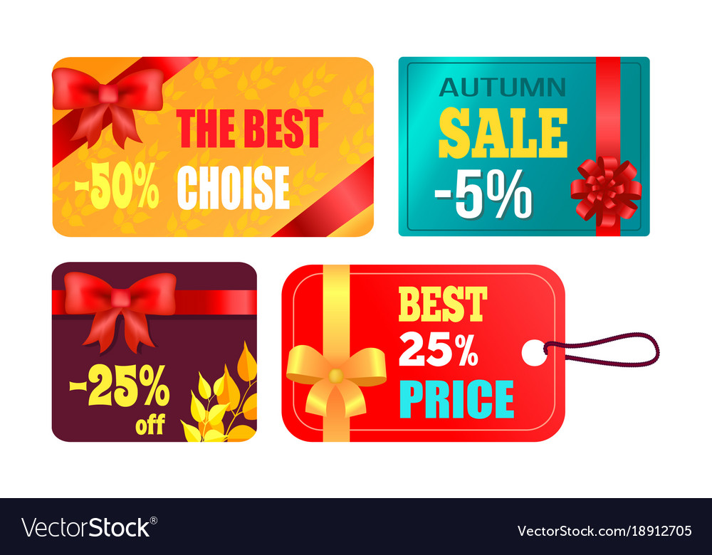 Gift Cards Design With Decorative Bow Best Product