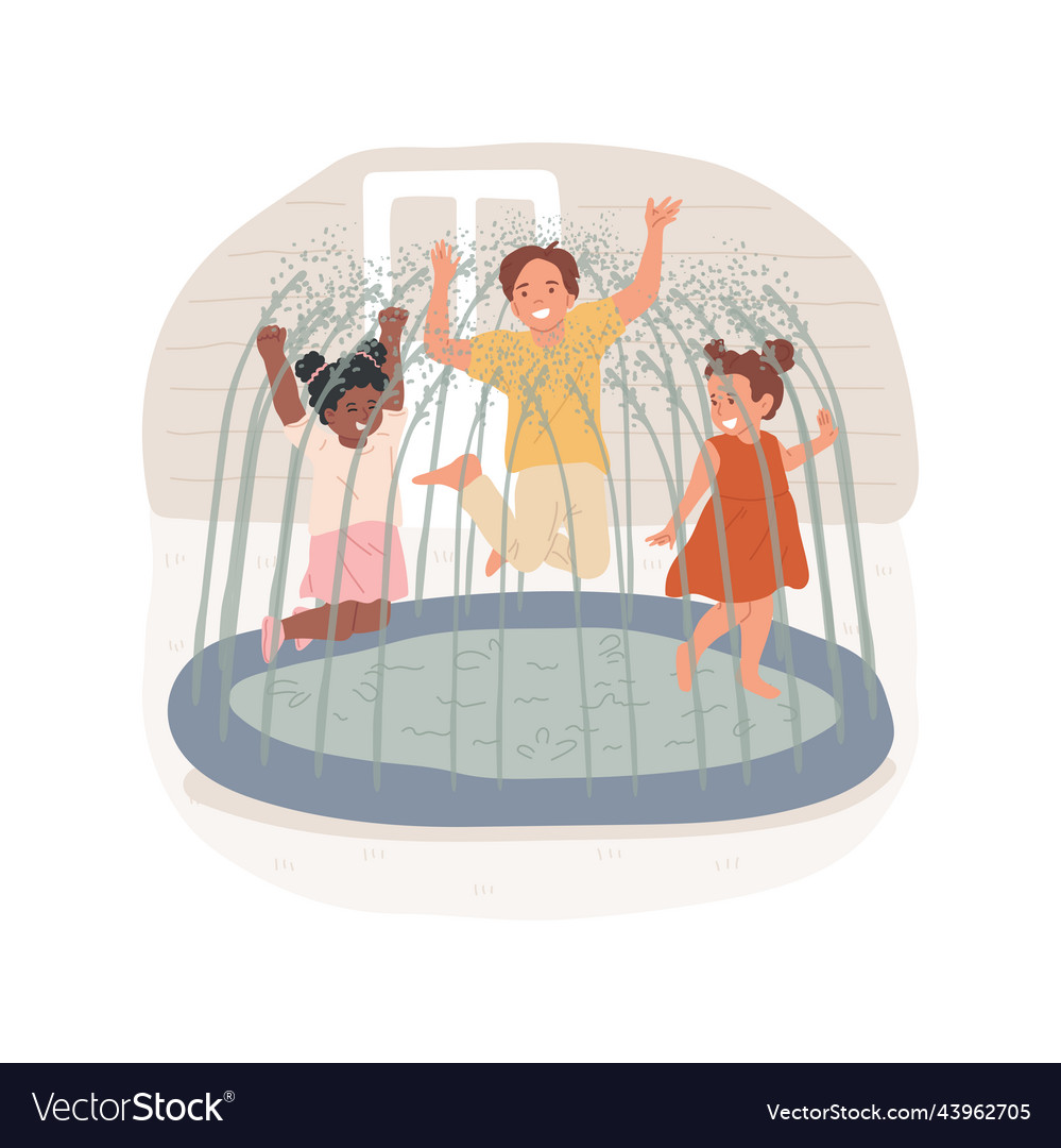 Splash pads isolated cartoon Royalty Free Vector Image