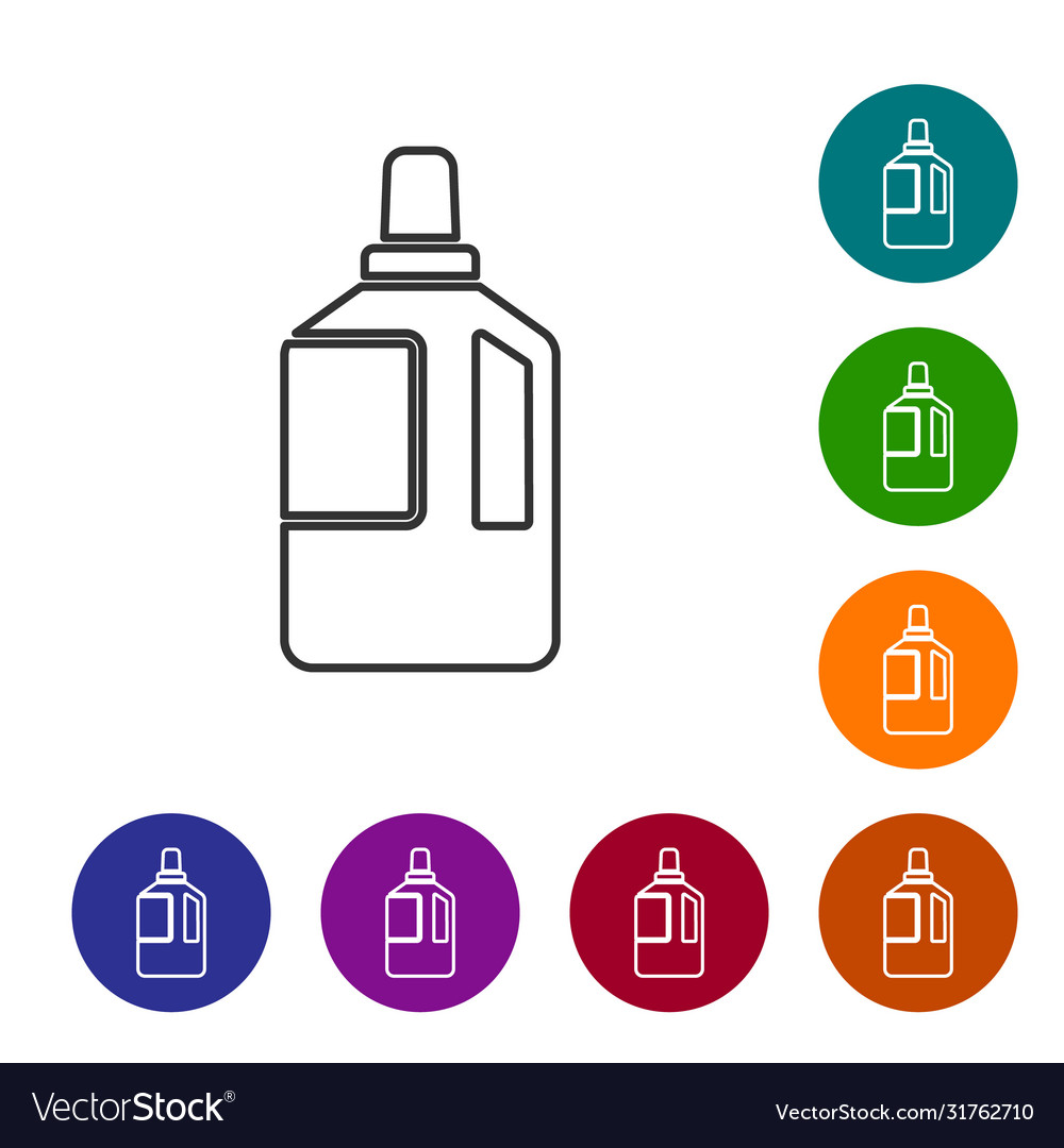 Black line fabric softener icon isolated on white Vector Image