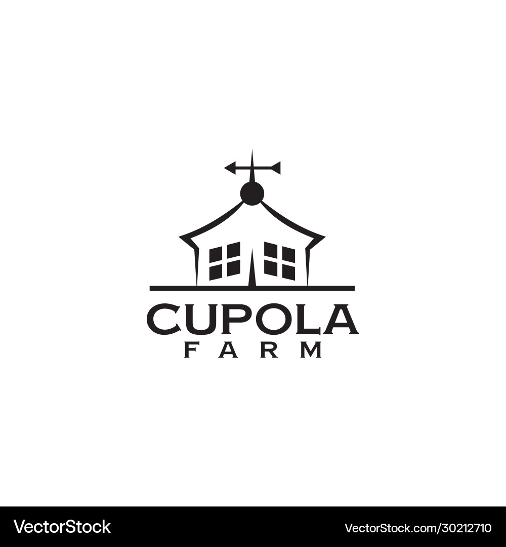 Cupola farm logo design icon template Royalty Free Vector