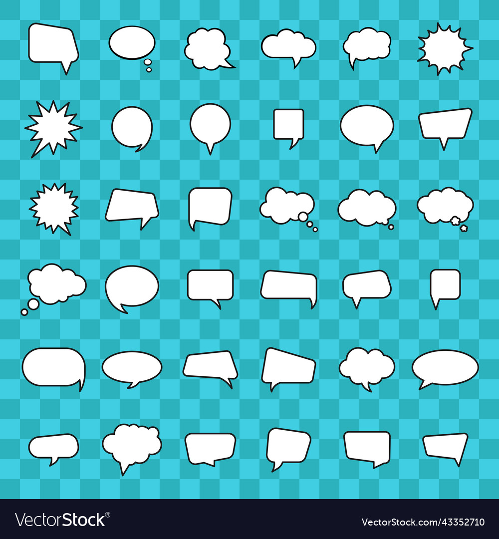 Empty Blank Speech Bubbles Royalty Free Vector Image 7999