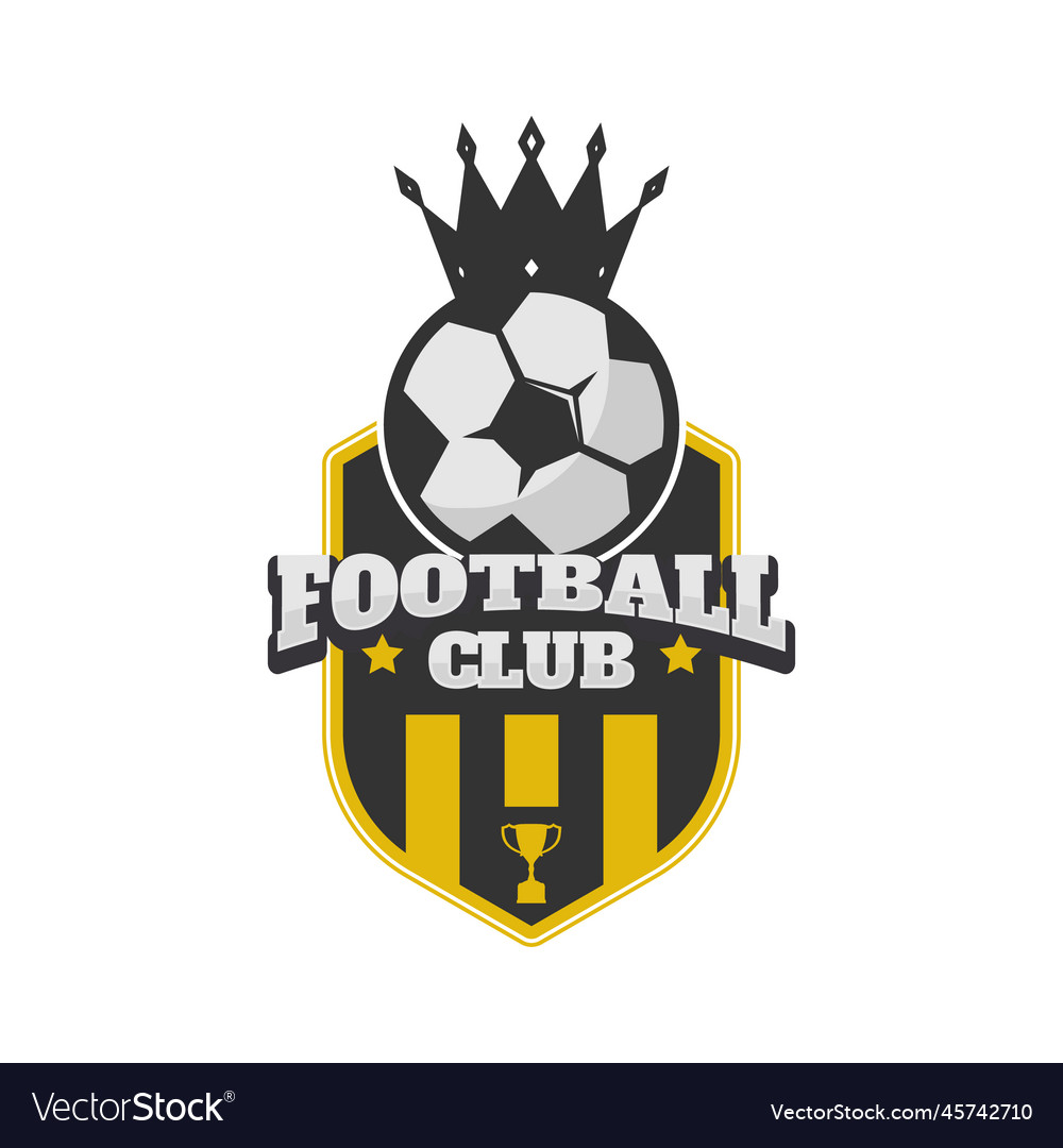 Football or soccer club logo badge Royalty Free Vector Image