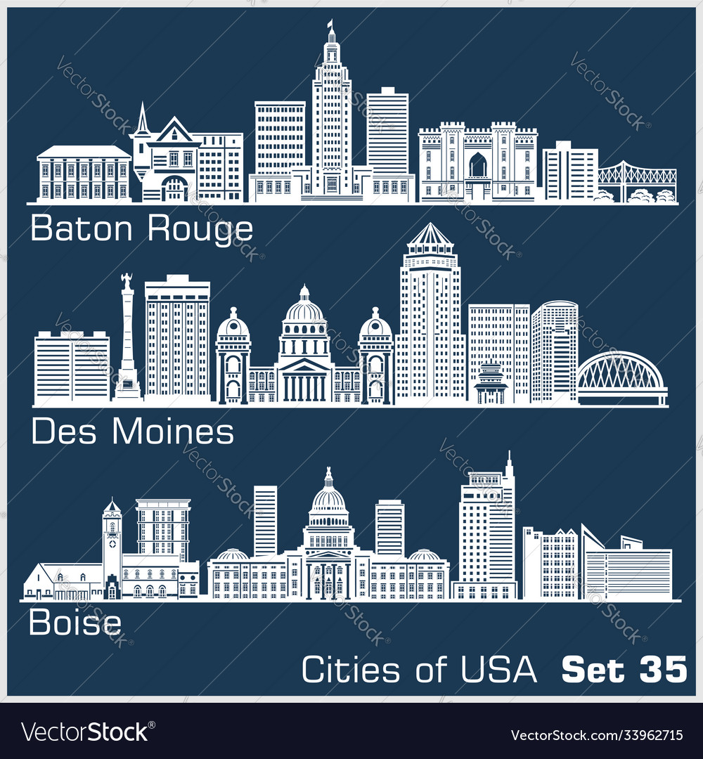 Cities usa - baton rouge des moines boise