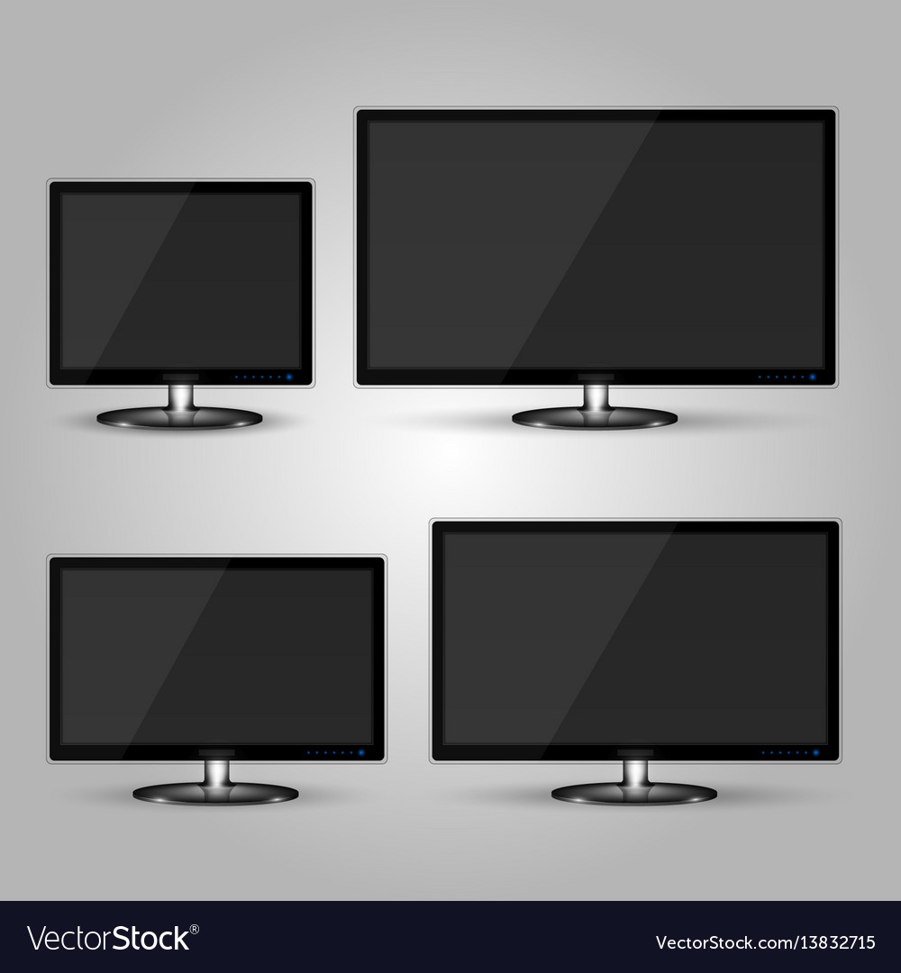Monitor Different Sizes Royalty Free Vector Image