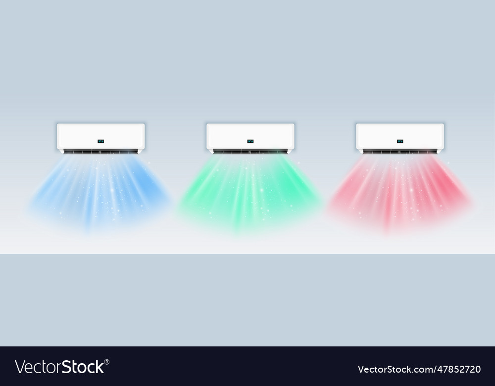 Air Conditioner Design Wind Cold Flow Royalty Free Vector