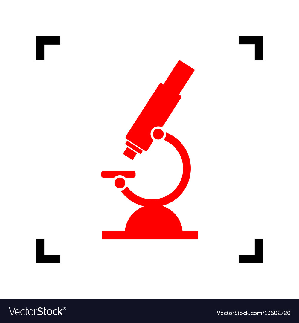 Chemistry microscope sign for laboratory Vector Image