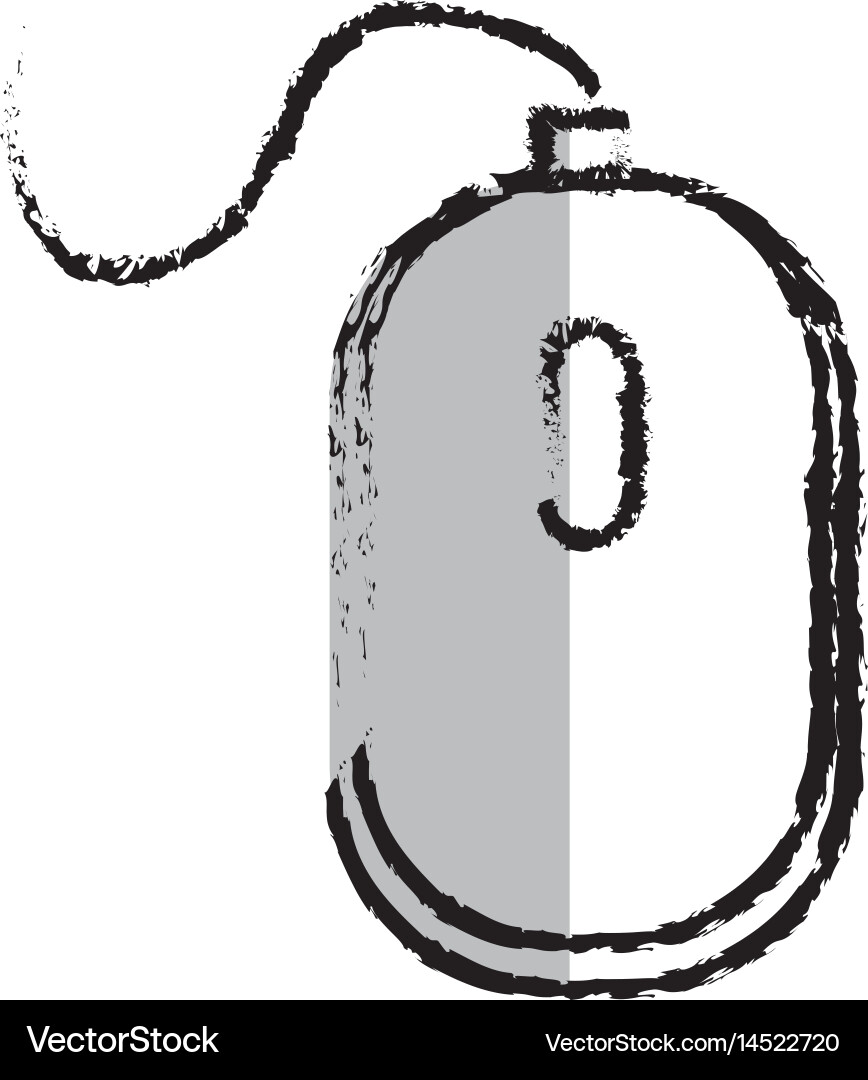 Computer mouse isolated icon Royalty Free Vector Image