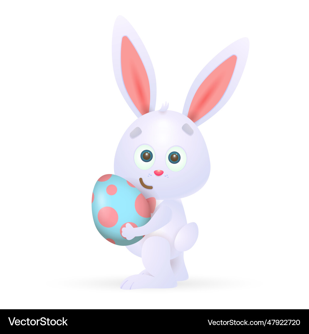 Easter rabbit with egg Royalty Free Vector Image