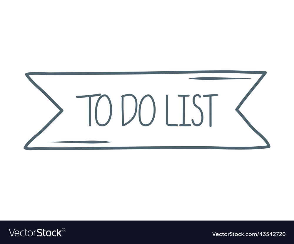 Label of to do list Royalty Free Vector Image - VectorStock