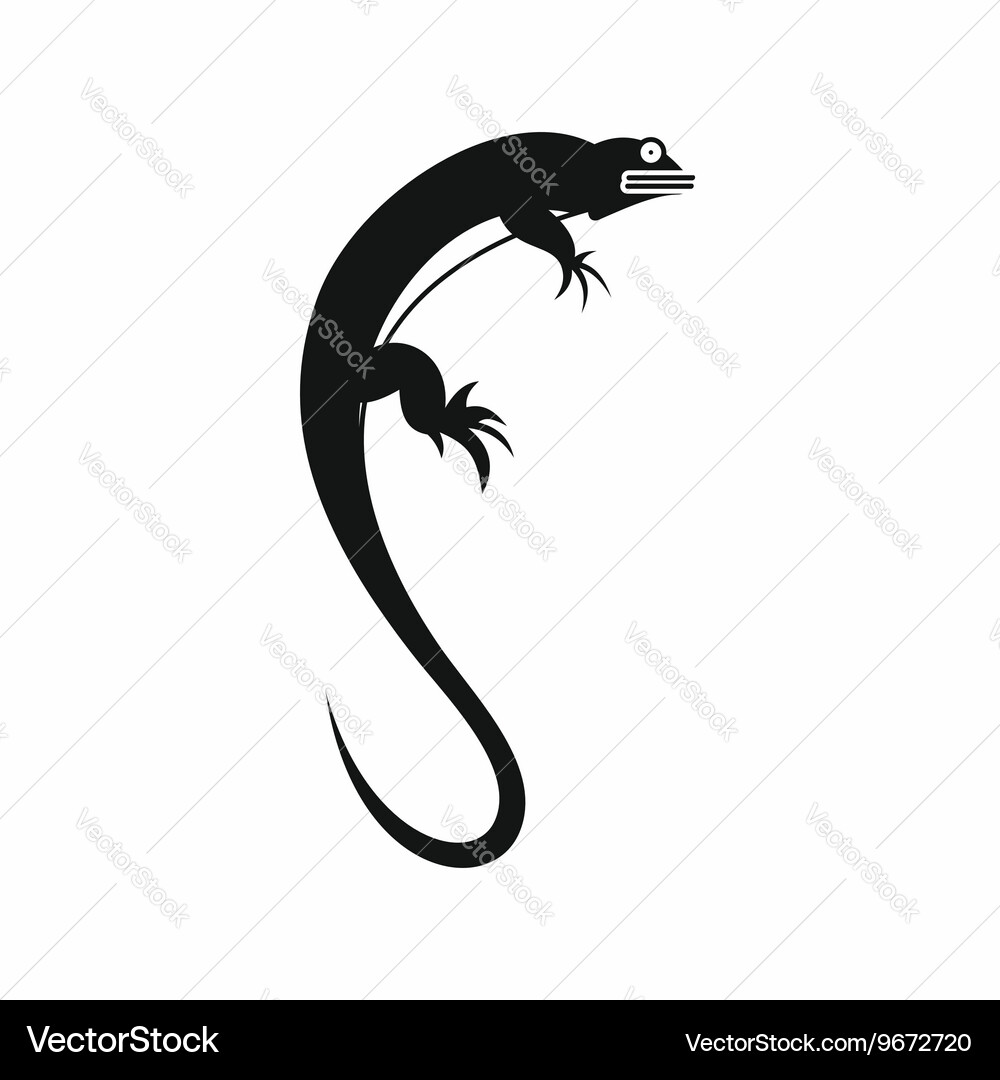 Lizard icon simple style Royalty Free Vector Image