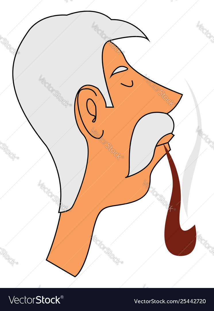 Man With White Hair Or Color Royalty Free Vector Image