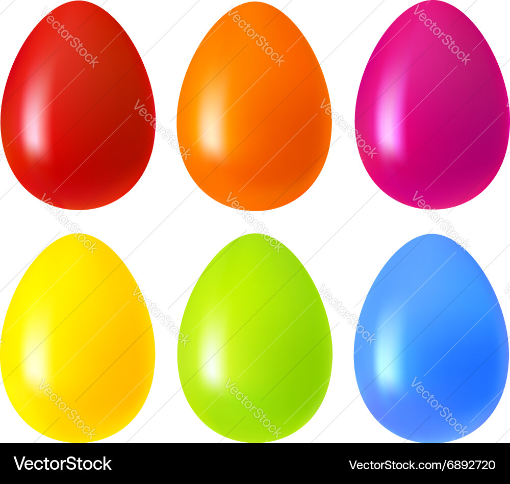 Set easter eggs Royalty Free Vector Image - VectorStock