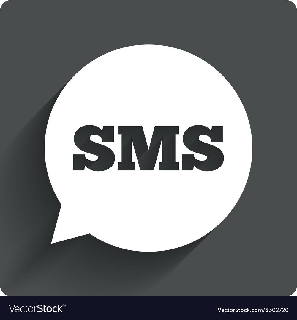 Sms speech bubble icon information symbol Vector Image