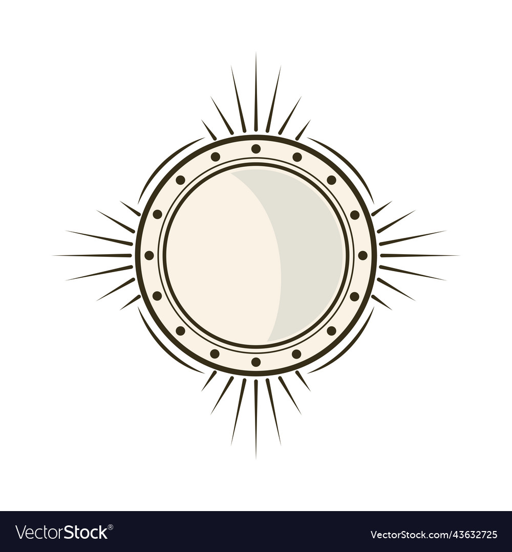 Badge decoration round Royalty Free Vector Image