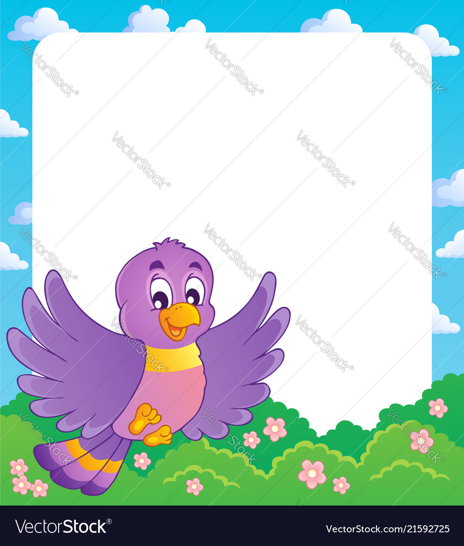 Bird theme frame 1 Royalty Free Vector Image VectorStock