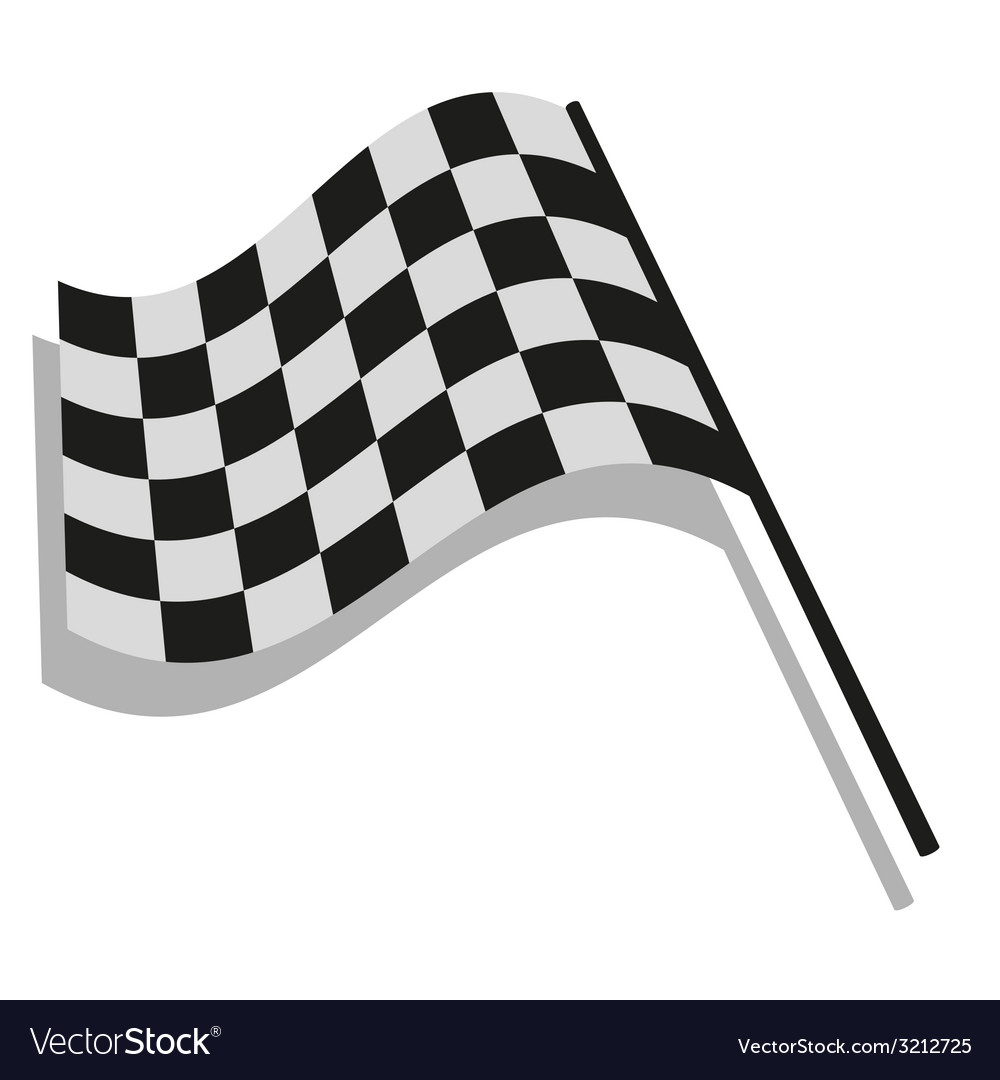 Checkered flag racing Royalty Free Vector Image