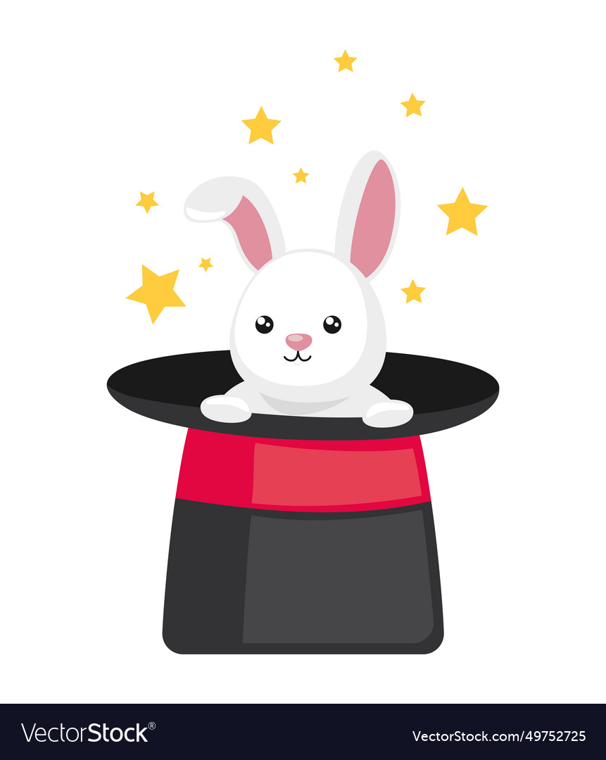 International magicians day rabbit Royalty Free Vector Image