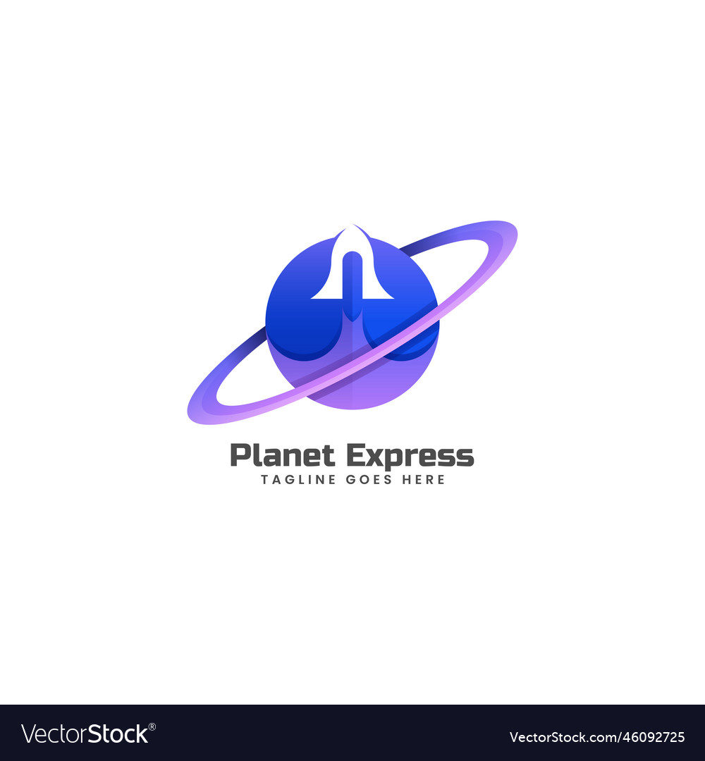 Logo Planet Express Gradienten bunten Stil