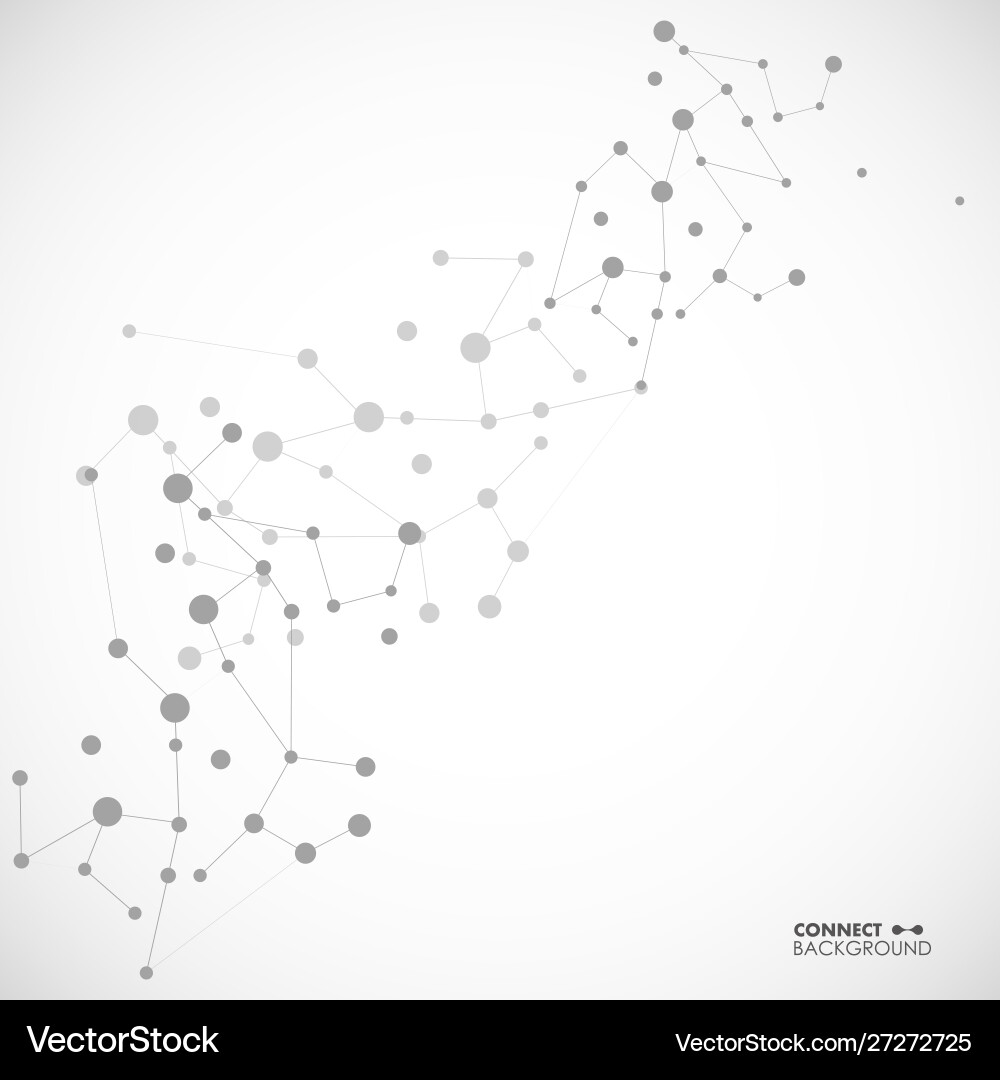 Molecules network and connection Royalty Free Vector Image