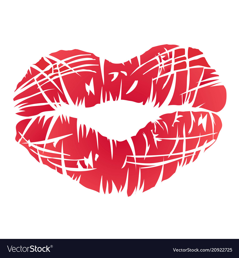 Red lips symbol Royalty Free Vector Image - VectorStock