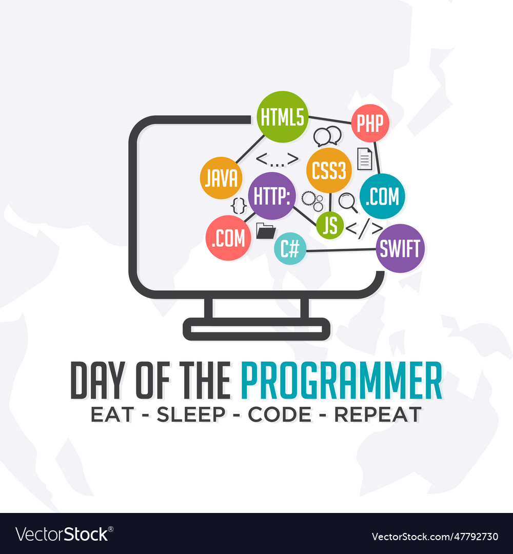 Day of the programmer banner or greeting card Vector Image