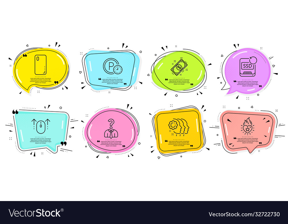 Hiring employees heart flame and payment icons