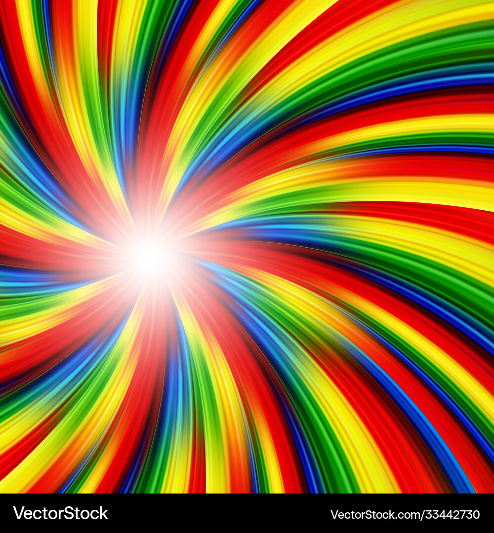 Rainbow waves creative abstract background Vector Image