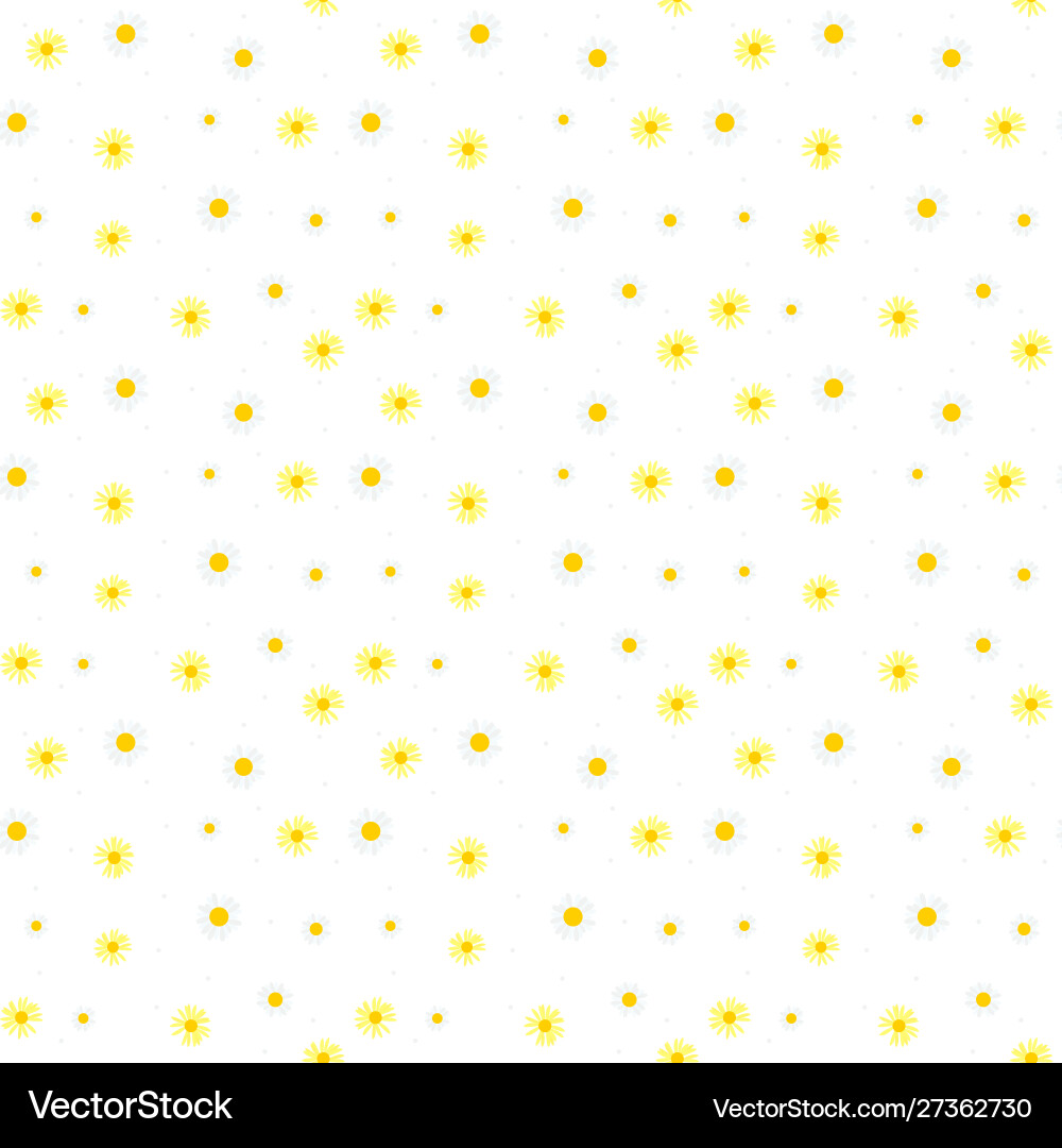 Summer daisy flower abstract seamless pattern Vector Image