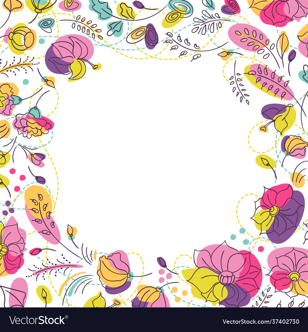 Summer Floral Light Background For Social Network Vector Image