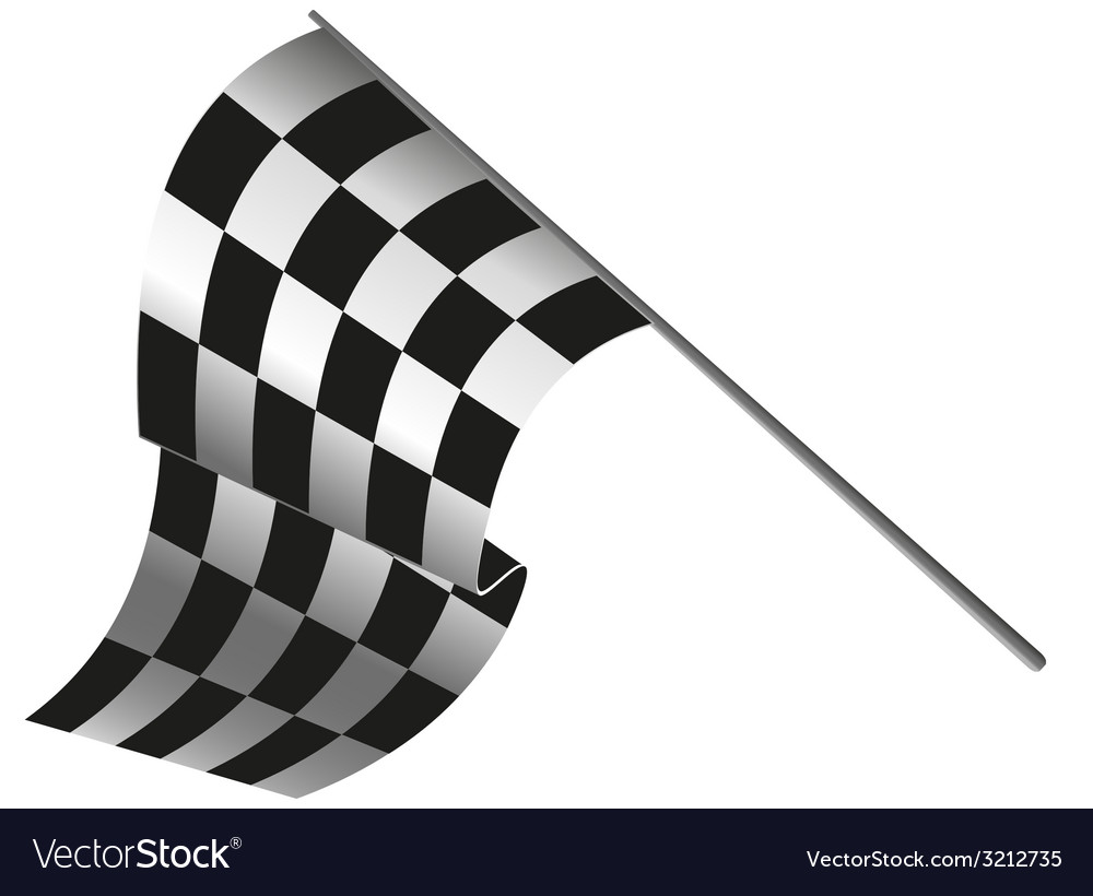 Checkered flag racing Royalty Free Vector Image