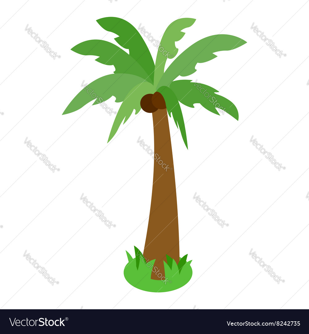 Download Palm tree icon isometric 3d style Royalty Free Vector Image