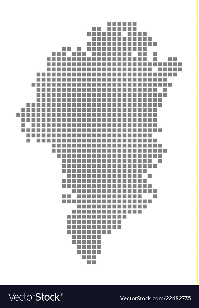 Pixel map of greenland dotted Royalty Free Vector Image