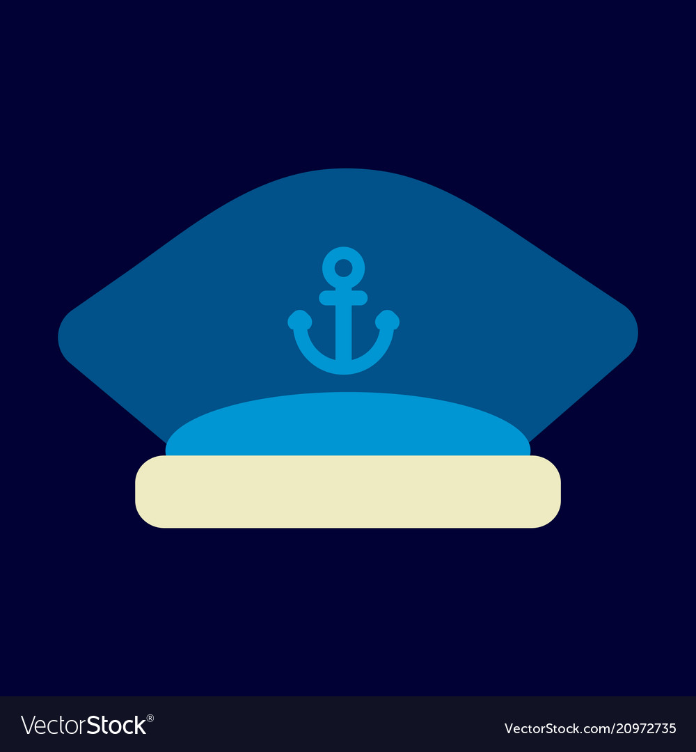 Sailors cap with an anchor captains hat