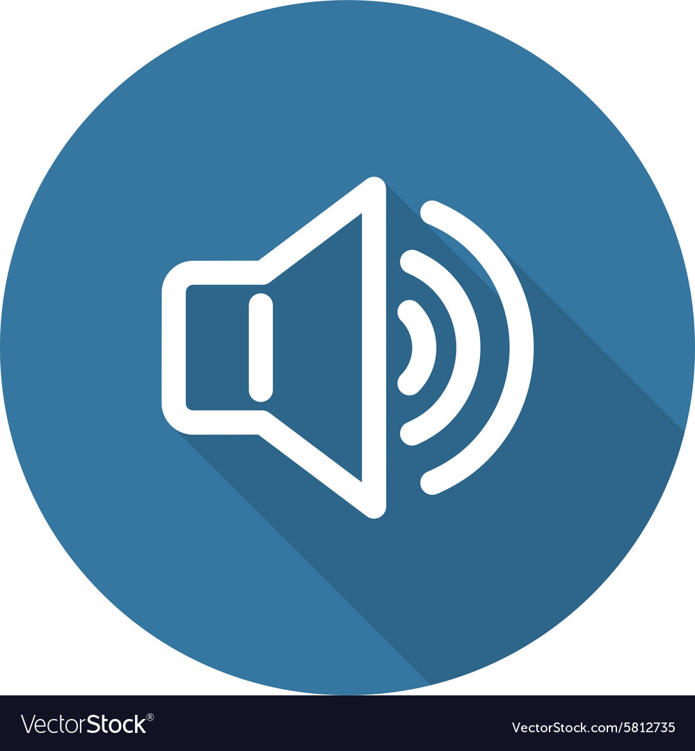 Sound speaker flat icon design