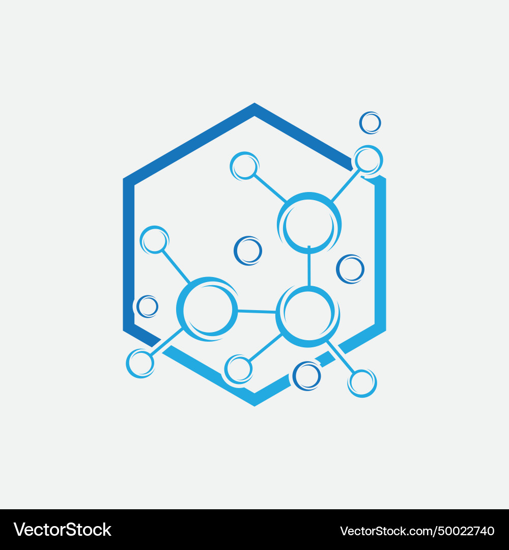 Molecule logo icon template Royalty Free Vector Image