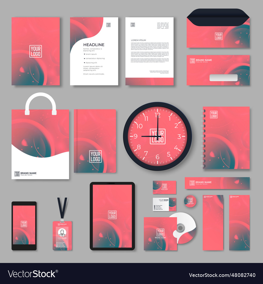 Stationery design set in format Royalty Free Vector Image