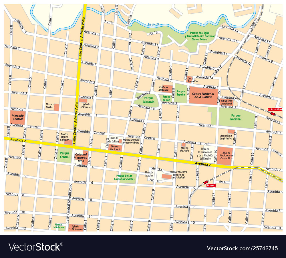 city-map-downtown-san-jose-costa-rica-royalty-free-vector