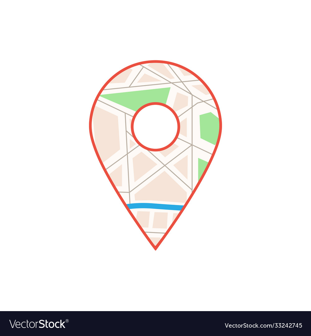Color pinpoint and map icon Royalty Free Vector Image