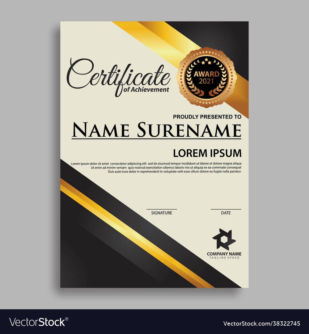 Creative certificate template Royalty Free Vector Image