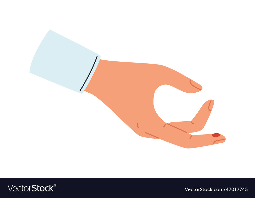 Hand with blood drop Royalty Free Vector Image