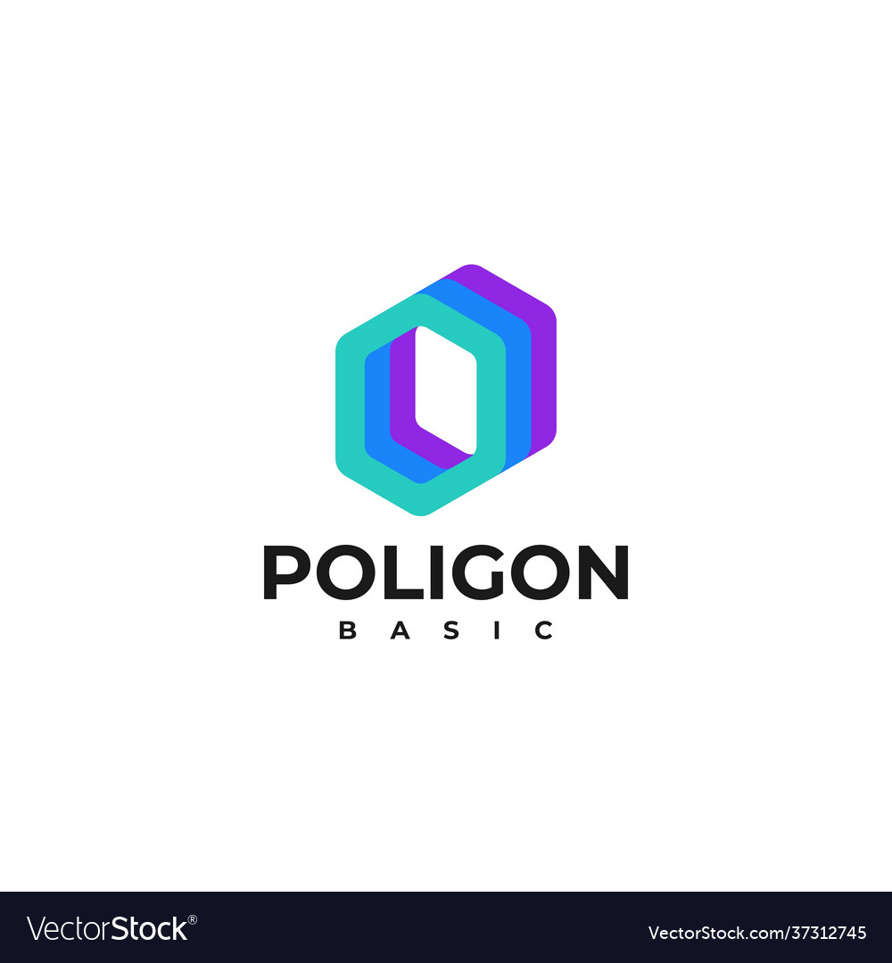 Logo Polygon Gradient bunt