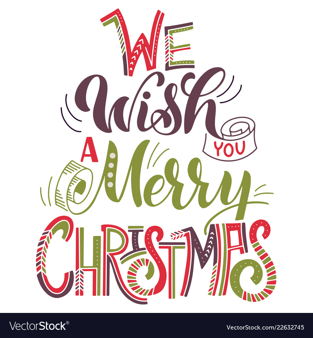 We wish you a merry christmas Royalty Free Vector Image