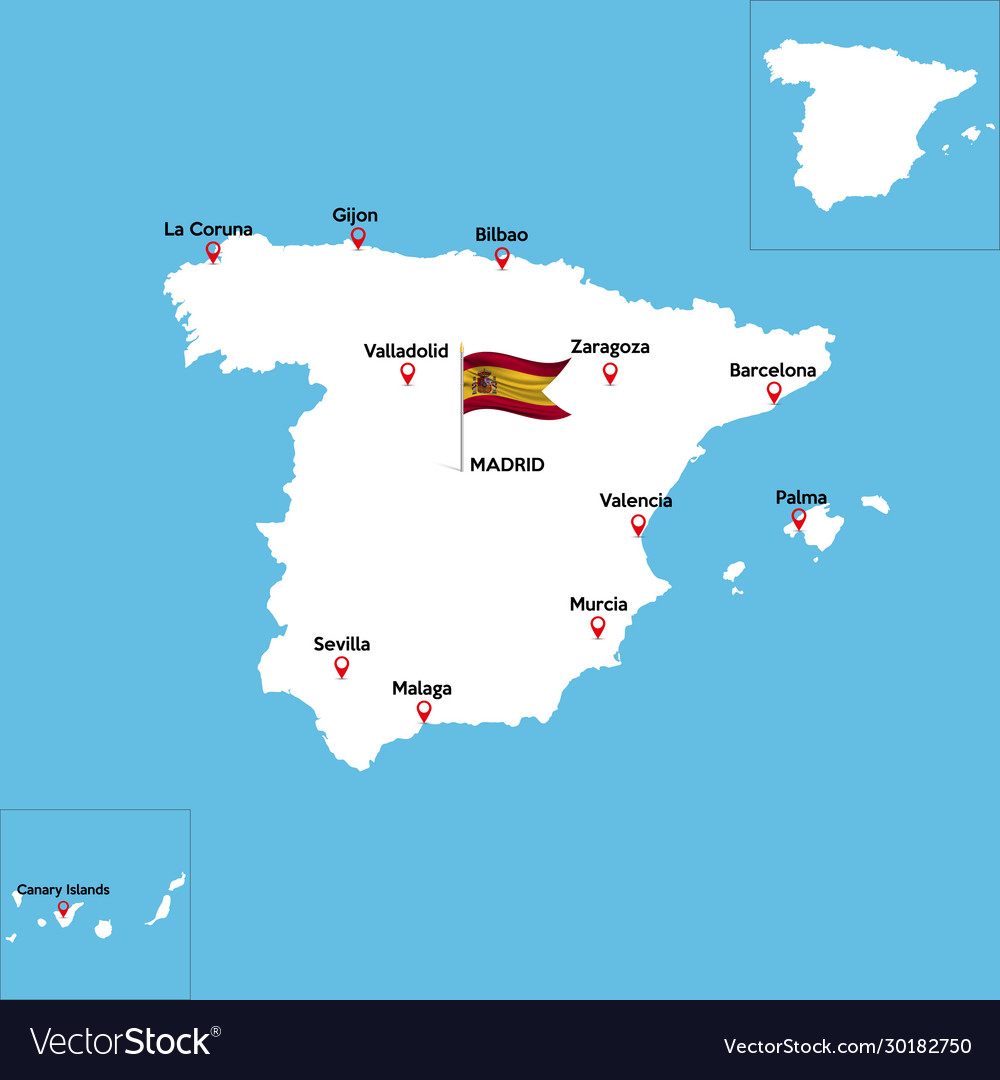 Abstract color map spain country