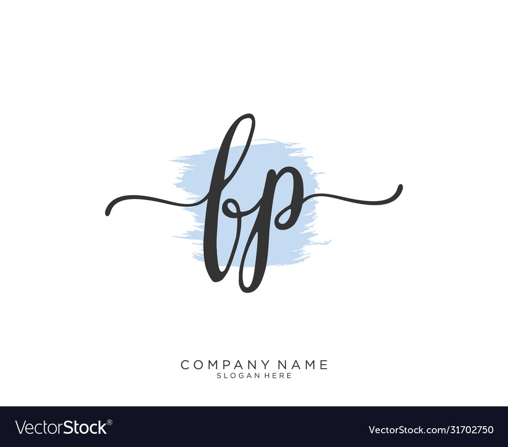 Fp initial handwriting logo design