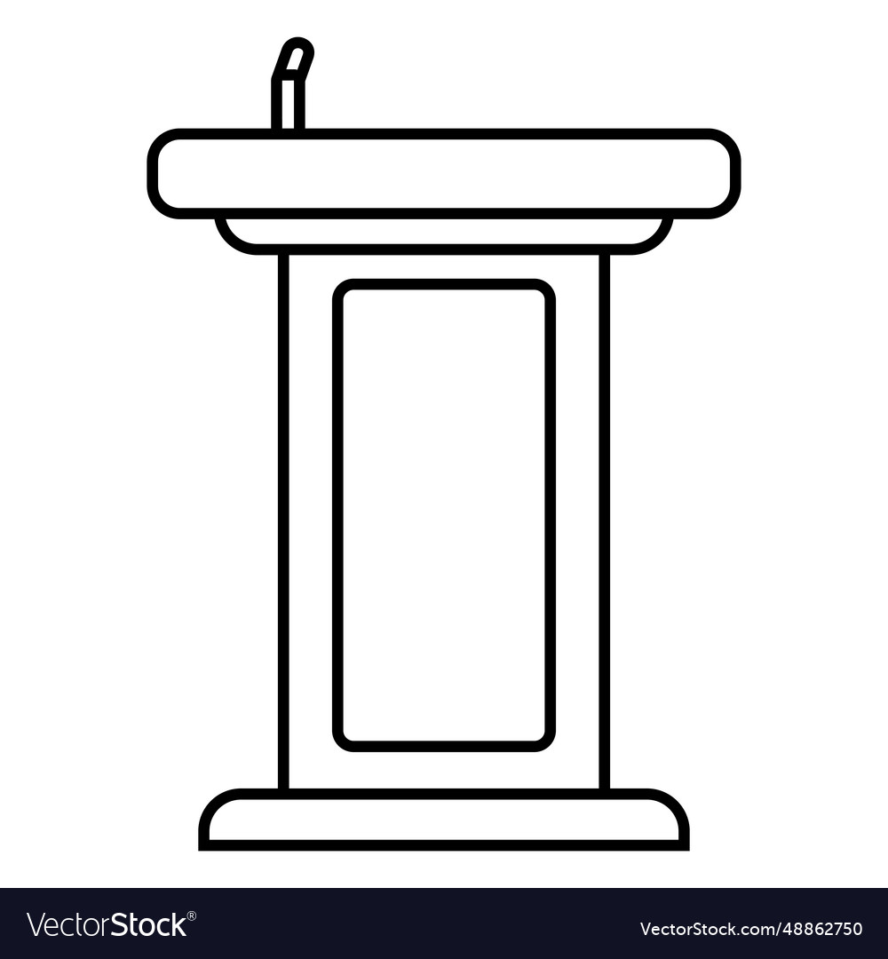 Graduation podium stroke Royalty Free Vector Image