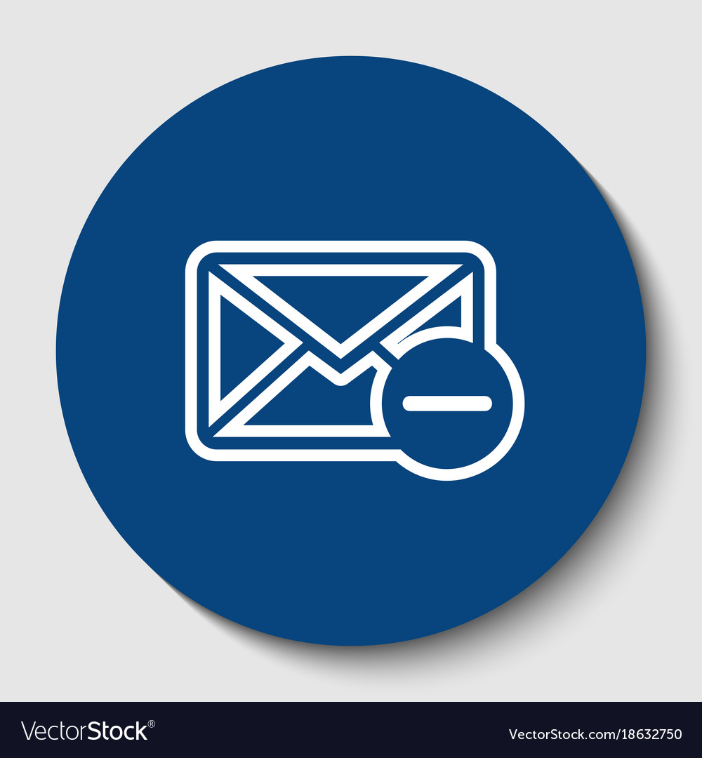 Mail sign with remove mark Royalty Free Vector Image