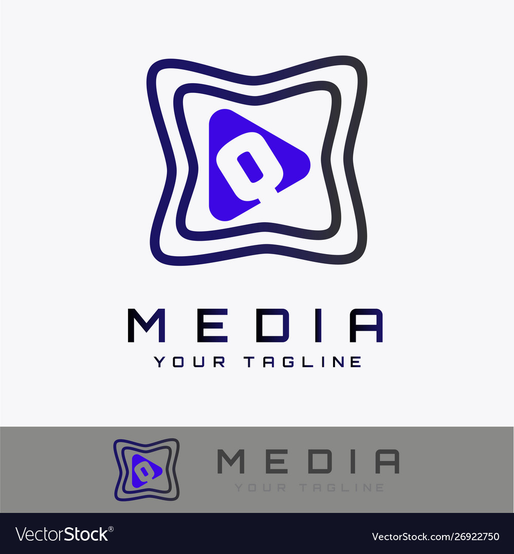 Media Play Logo Royalty Free Vector Image - Vectorstock