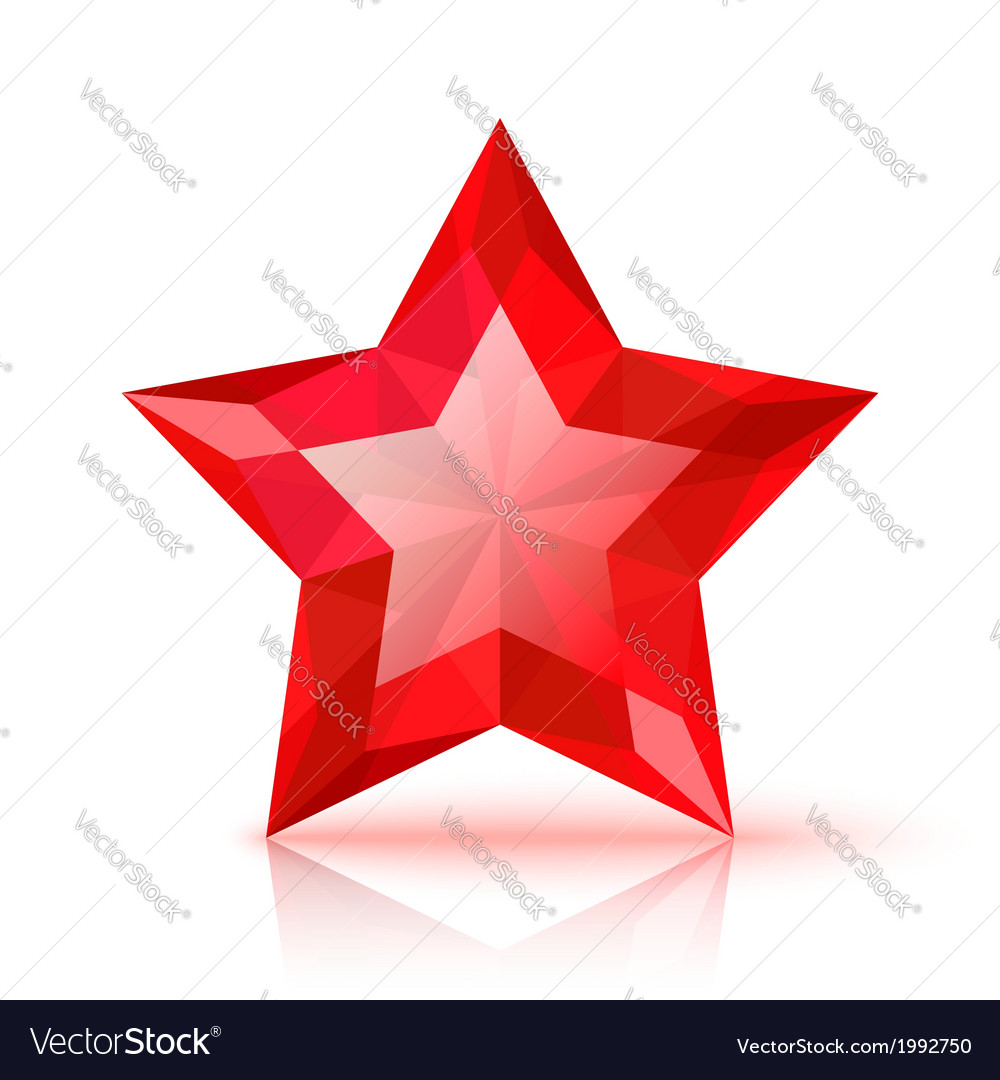 Red crystal star