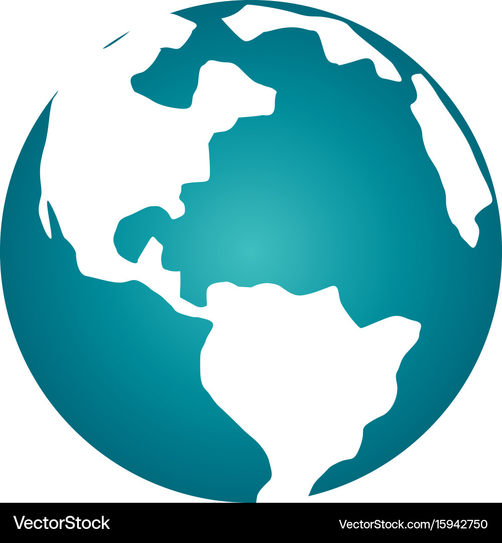 World earth isolated Royalty Free Vector Image