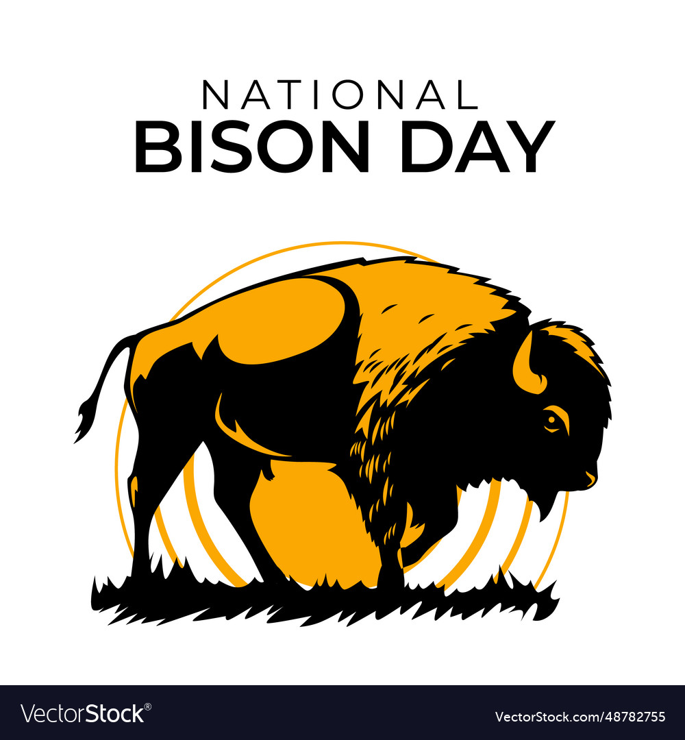 Flyers promoting national bison day or other Vector Image